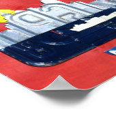 Detroit: Die Auto City License Plate Art Poster (Ecke)