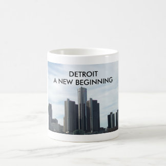 Detroit eine neue anfangenTasse des Weiß-11oz Kaffeetasse