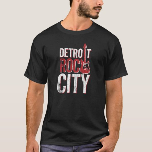 Detroit-Felsen-Stadt T-Shirt (Vorderseite)