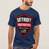 Detroit Fire Rescue Firefighter First Responder T-Shirt (Vorderseite)