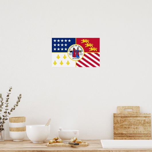 Detroit Flag Poster (Küche)