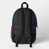 Detroit flag-themed design, city pride bedruckter rucksack (Rückseite)