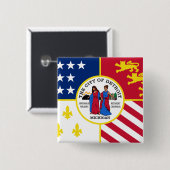 Detroit-Flagge Button (Vorne & Hinten)