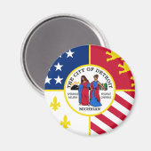 Detroit-Flagge Magnet (Vorderseite/Rückseite)