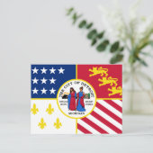 Detroit-Flagge Postkarte (Stehend Vorderseite)