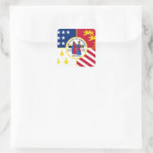 Detroit-Flagge Quadratischer Aufkleber (Tasche)