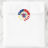 Detroit-Flagge Runder Aufkleber (Tasche)