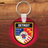 Detroit-Flagge Schlüsselanhänger (Vorderseite)