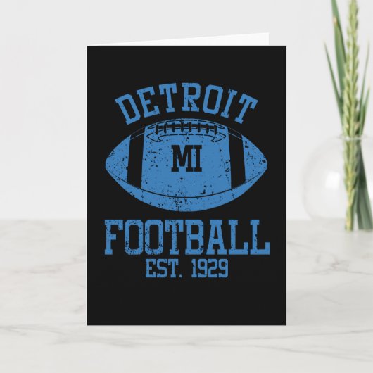 Detroit Football Fan Geschenk Präsentation Idee Karte (Vorderseite)