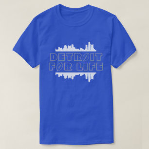 Detroit for Life - Football Silver T - Shirt