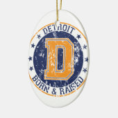 Detroit geboren und angehoben keramikornament (Links)