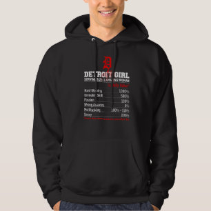 Detroit Girl Michigan American Geboren Detroit Roo Hoodie