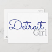 Detroit Girl Postkarte (Vorne/Hinten)