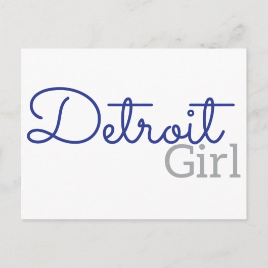 Detroit Girl Postkarte (Vorderseite)