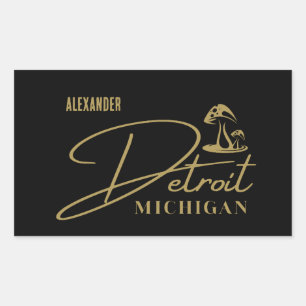 Detroit Golden Mushroom Anpassbare Aufkleber