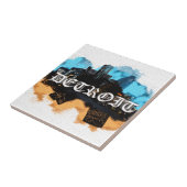 Detroit-Graffiti Fliese (Seite)