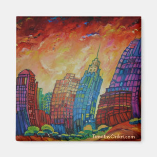 Detroit-Grafik-Magnet Magnet