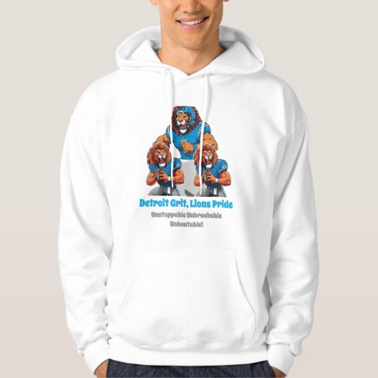 Detroit Grit Lions Pride Hoodie (Vorderseite)