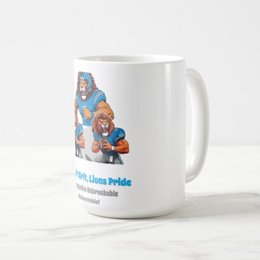 Detroit Grit Lions Pride Kaffeetasse (VorderseiteRechts)
