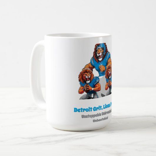 Detroit Grit Lions Pride Kaffeetasse (Vorderseite Links)