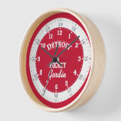 Detroit Hockey 24 Stunden Wall Clock Uhr (Winkel)