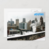 Detroit im Winter Postkarte (Vorne/Hinten)