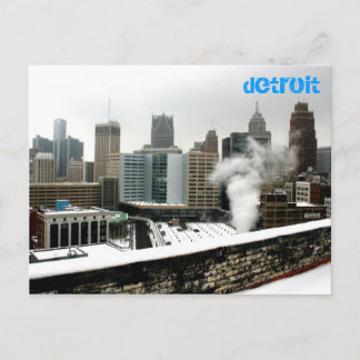 Detroit im Winter Postkarte