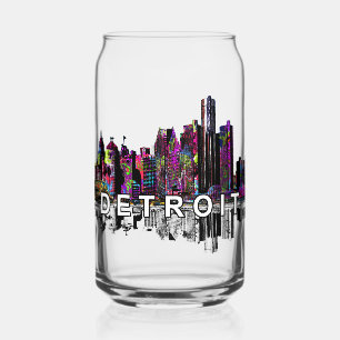 Detroit in Graffiti mit Monogramm Dosenglas