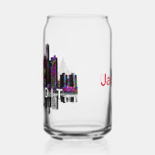 Detroit in Graffiti mit Monogramm Dosenglas (Links)