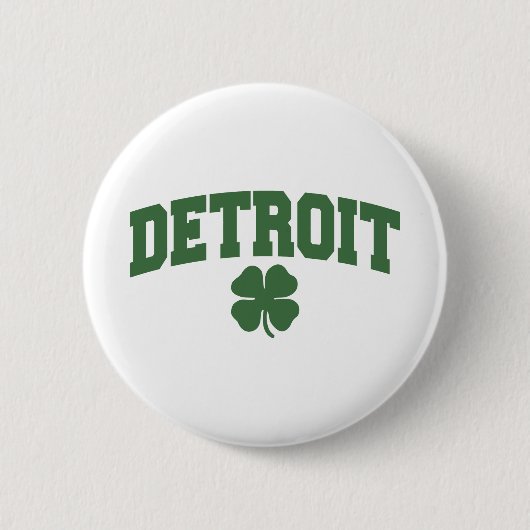 Detroit (irisches Kleeblatt) Button (Vorderseite)