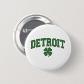 Detroit (irisches Kleeblatt) Button (Vorne & Hinten)