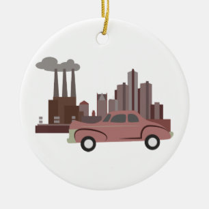 Detroit Keramik Ornament