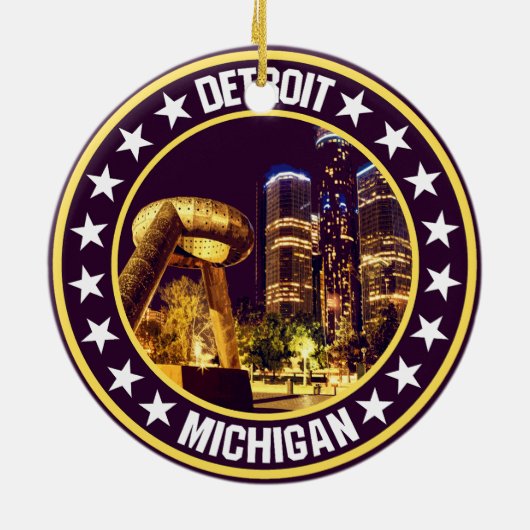 Detroit Keramik Ornament (Hinten)
