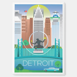 Detroit Kühlschrank Magnet