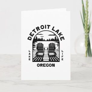Detroit Lake Oregon Outdoors Vintage 1 Karte