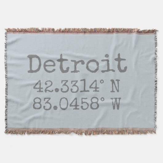 Detroit Latitude Longitude Decke (Vorderseite)