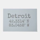Detroit Latitude Longitude Fußmatte (Vorderseite)
