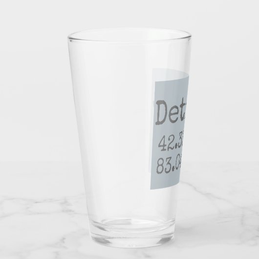 Detroit Latitude Longitude Glas (Rechts)