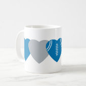 Detroit Lions Football Herzdesign Kaffeetasse (Vorderseite Links)