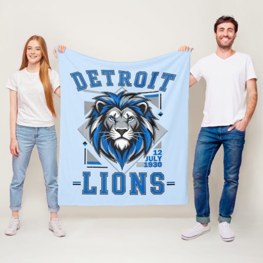 Detroit Lions Fußball Fleecedecke (Beispiel)