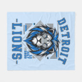Detroit Lions Fußball Fleecedecke (Vorderseite (Horizontal))
