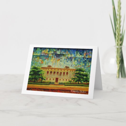 "Detroit Main Library Rendition" Greeting Card Karte (Vorderseite)