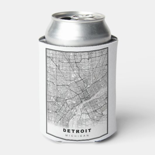 Detroit Map Dosenkühler (Kanne Vorderseite)