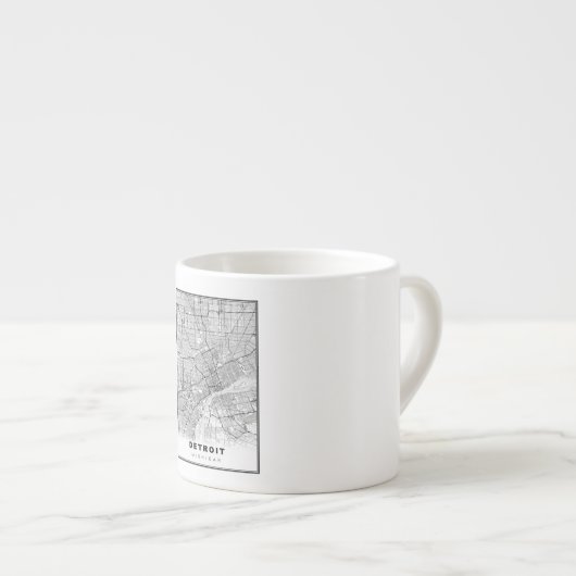 Detroit Map Espressotasse (Vorderseite Rechts)
