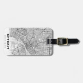 Detroit Map Gepäckanhänger (Vorderseite horizontal)
