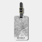 Detroit Map Gepäckanhänger (Vorderseite vertikal)