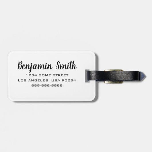 Detroit Map Gepäckanhänger (Rückseite horizontal)