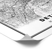 Detroit Map Poster (Ecke)