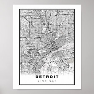 Detroit Map Poster