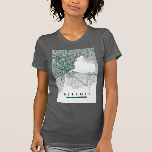 Detroit Map T-Shirt (Vorderseite)